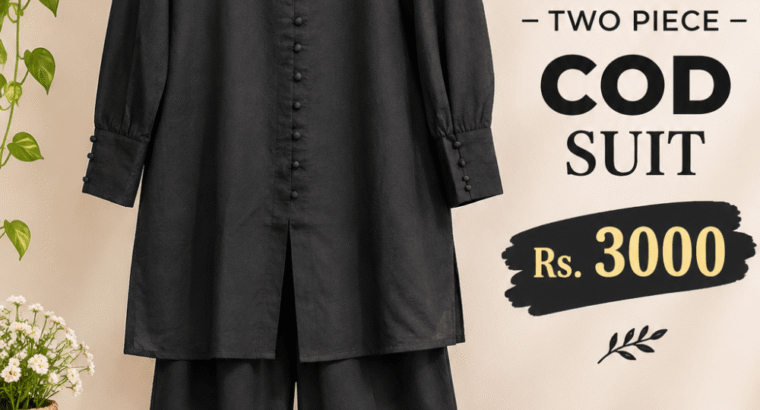 Black Cuff Two pcs Women’s Suit | COD | Rs. 3000