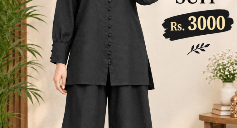 Black Cuff Two pcs Women’s Suit | COD | Rs. 3000