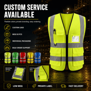 Customs Logo Reflective Safety Vest Manufacturer