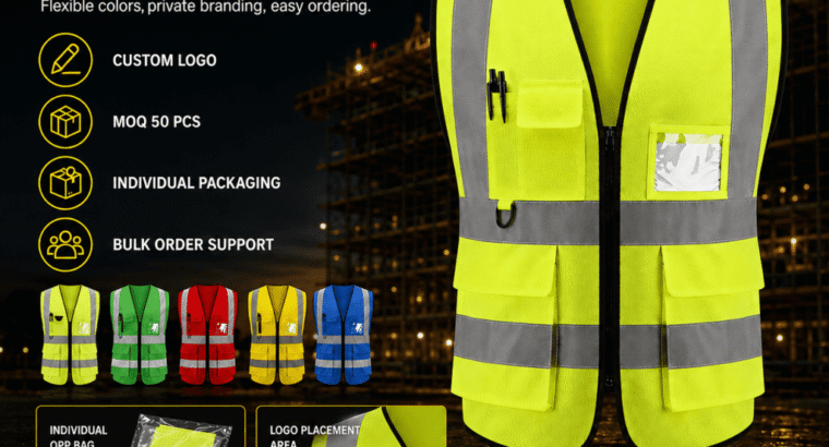 Customs Logo Reflective Safety Vest Manufacturer