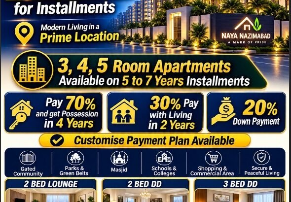 Naya Nazimabad Apartment On INSTALLMENTS