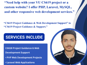 VU Student Offering CS619 Project Guidance | PHP, Laravel & MySQL