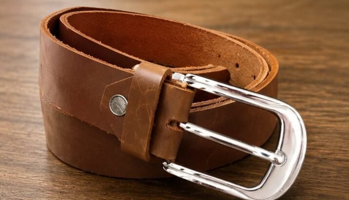 Premium Genuine Leather Brown Belt for Men | Classic Silver Buckle | Casual