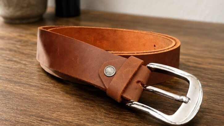 Premium Genuine Leather Brown Belt for Men | Classic Silver Buckle | Casual