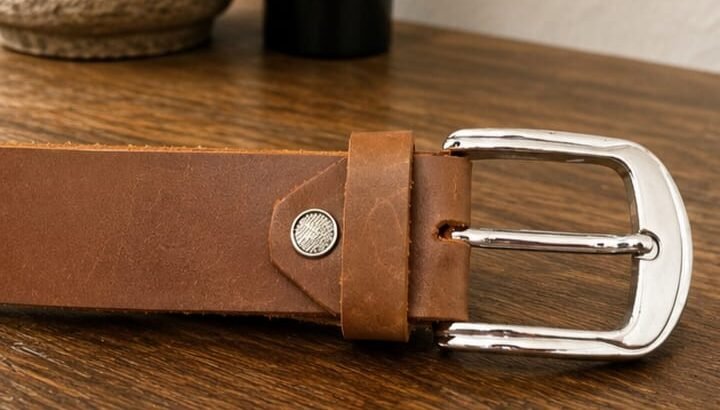 Premium Genuine Leather Brown Belt for Men | Classic Silver Buckle | Casual