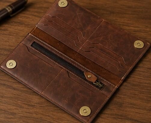 Premium Genuine Leather Long Wallet– HAU Traders