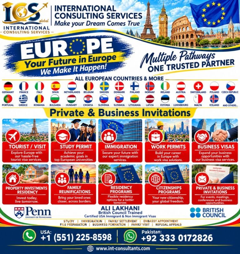 Professional Europe Visa Consultancy by ICS Global