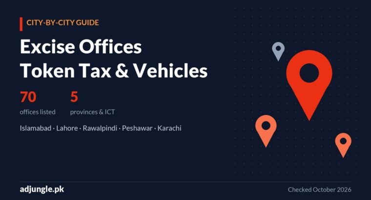 Excise & Taxation Offices City-Wise: Vehicle Registration & Token Tax Offices (2026)