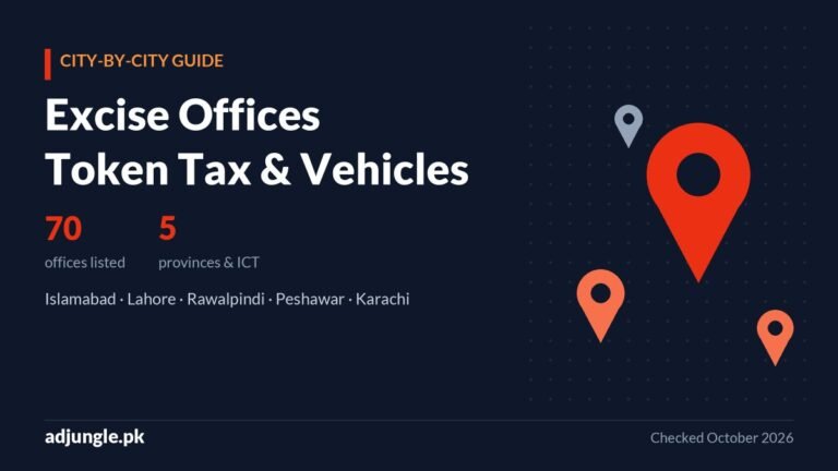 Excise & Taxation Offices City-Wise: Vehicle Registration & Token Tax Offices (2026)