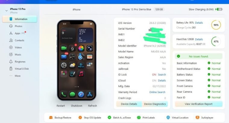 iPhone 13 Pro 128GB Sierra Blue | 90% Battery