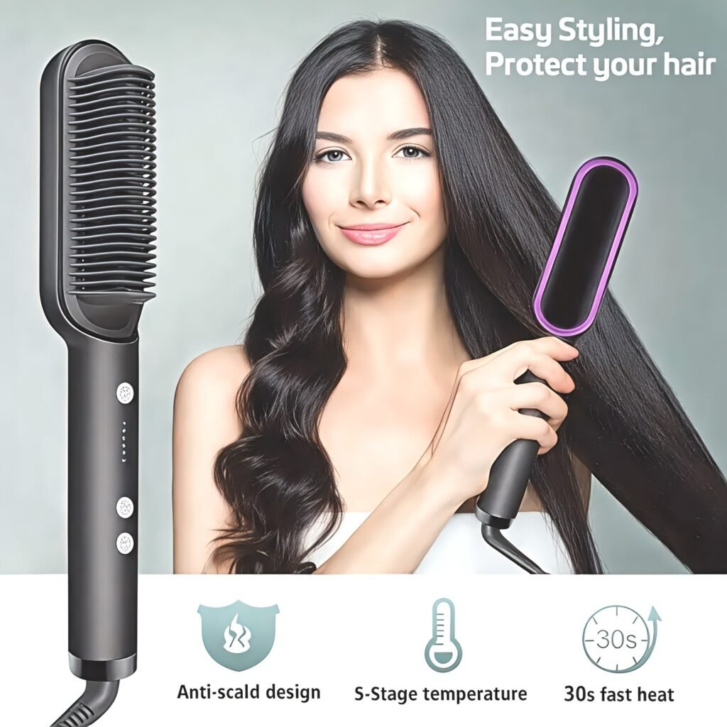 Baal Straight Karna Hua Ab Asaan! 2-in-1 Hot Air Straightener Brush - Skin & Hair for sale in Karachi