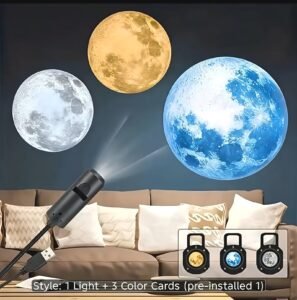 USB Moon & Earth Projection Atmos Light Lamp (Free Delivery)