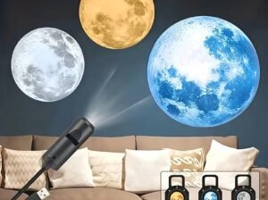 USB Moon & Earth Projection Atmos Light Lamp (Free Delivery)