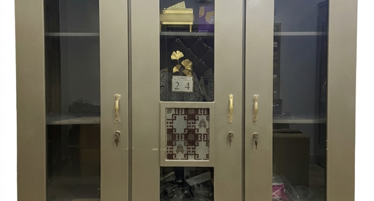 Spacious 3-Door Glass Showcase / Storage Cabinet