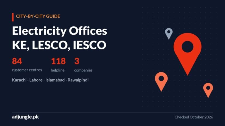 K-Electric, LESCO & IESCO Offices: Customer Service Centres in Karachi, Lahore & Islamabad (2026)