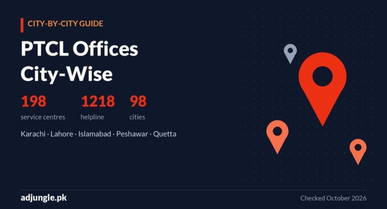 PTCL Offices City-Wise: PTCL Customer Service Centres, Addresses & Helpline (2026)