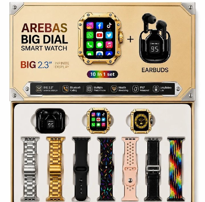 7 Straps Smart Fitness Tracker | Bluetooth Calling | HD Display | Full