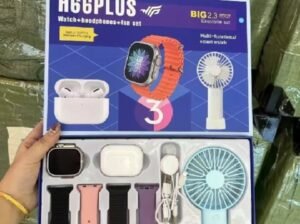 H66 PLUS WATCH WITH FAN & AIRBUDS |