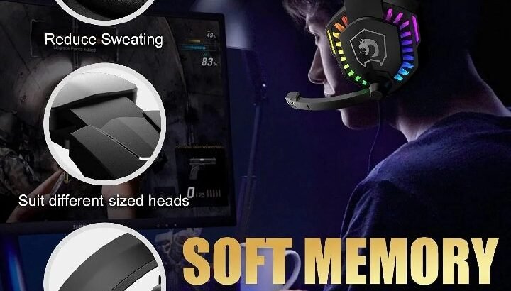 PRO II RGB Gaming Headphones with Noise Cancelling Mic, 7.1 Surround S