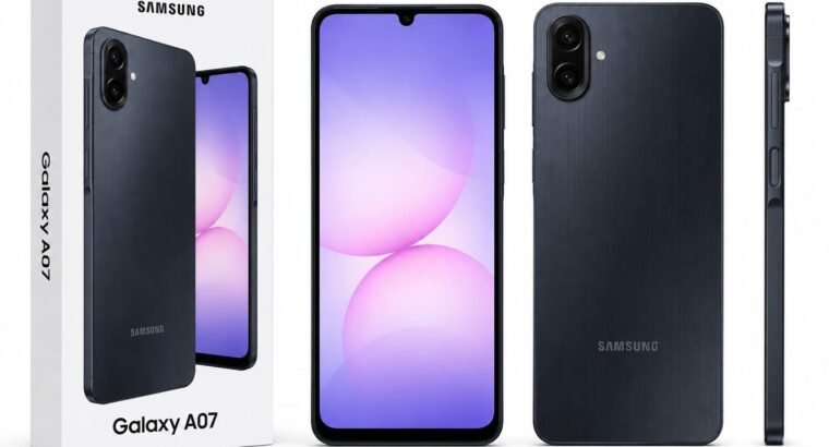 Samsung's Galaxy A07 box pack...