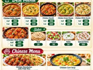 desi Chinese Italian foods