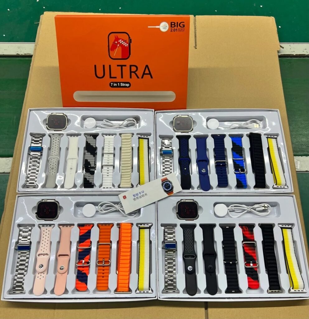 Ultra Smart Watch with 7 Straps + Wireless Charger | New Set - photo 2