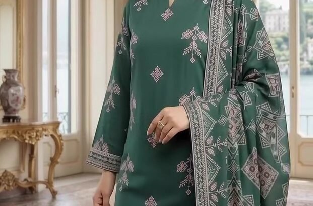 karandi shirt embroidered doppata