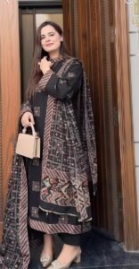 Embroidered karandi shirt and full embroidered doppata