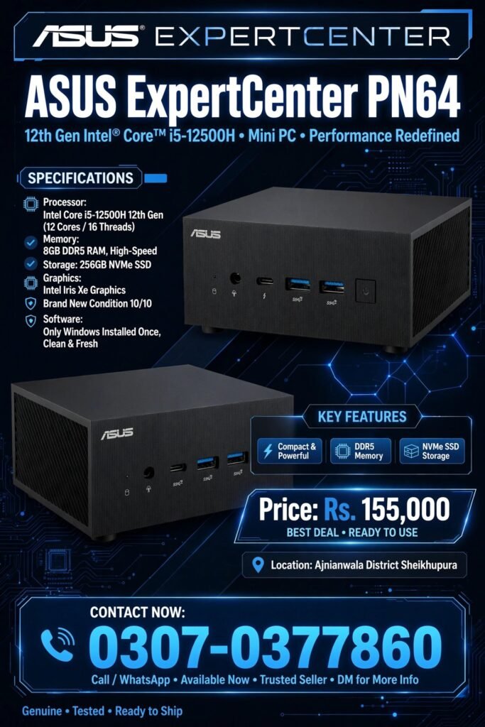 ASUS Expert Center PN64 Mini PC – Core i5 12th Gen 12500H - photo 1