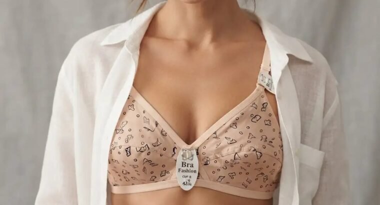 Ladies Cotton Bra – Beige, Pink & White Co...