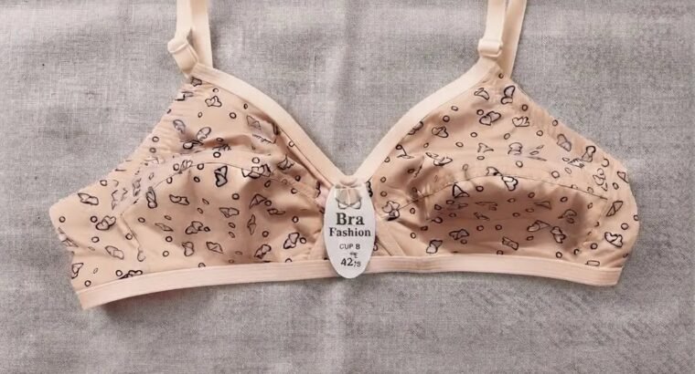 Ladies Cotton Bra – Beige, Pink & White Colors | Comfortable & Soft