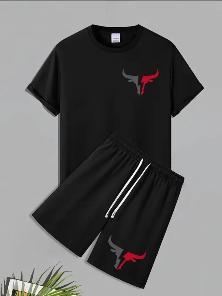 1 PC Polyester Printed T-Shirt & Trouser Set