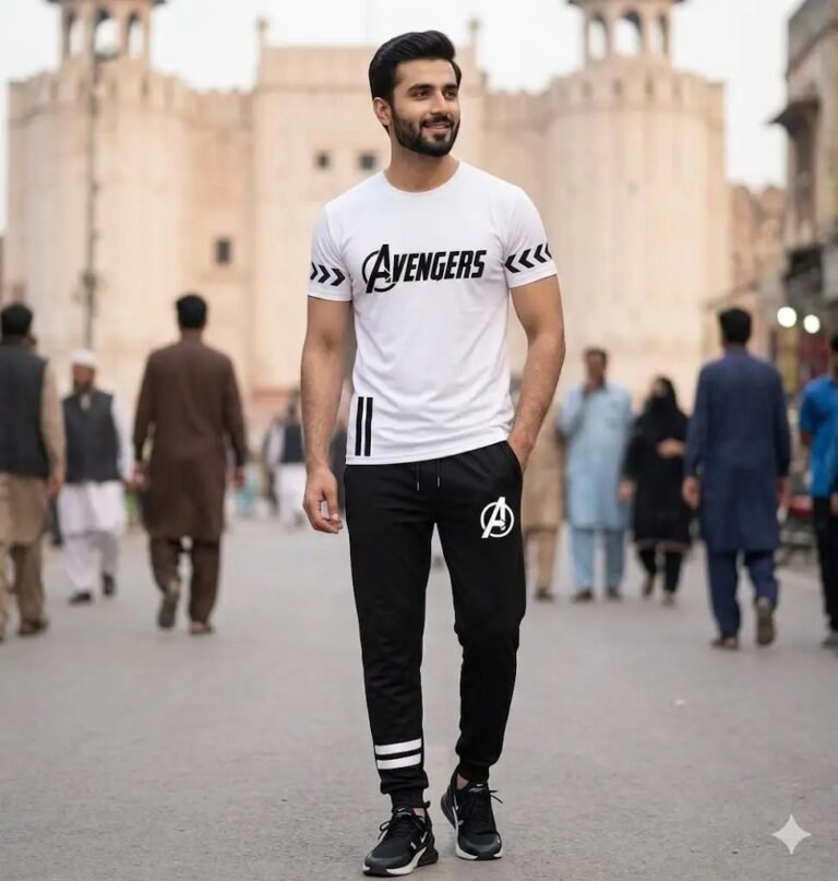 2 PC Men’s Dri-Fit Printed Tracksuit Set