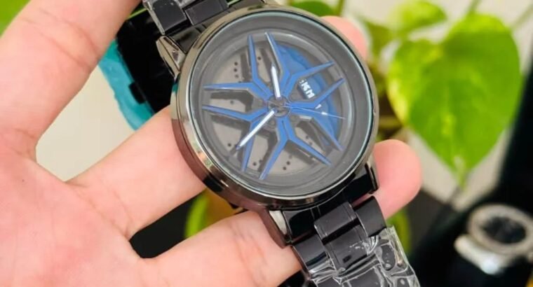 STAINLESS STEEL SPINNING WATCH (BLACK RED)