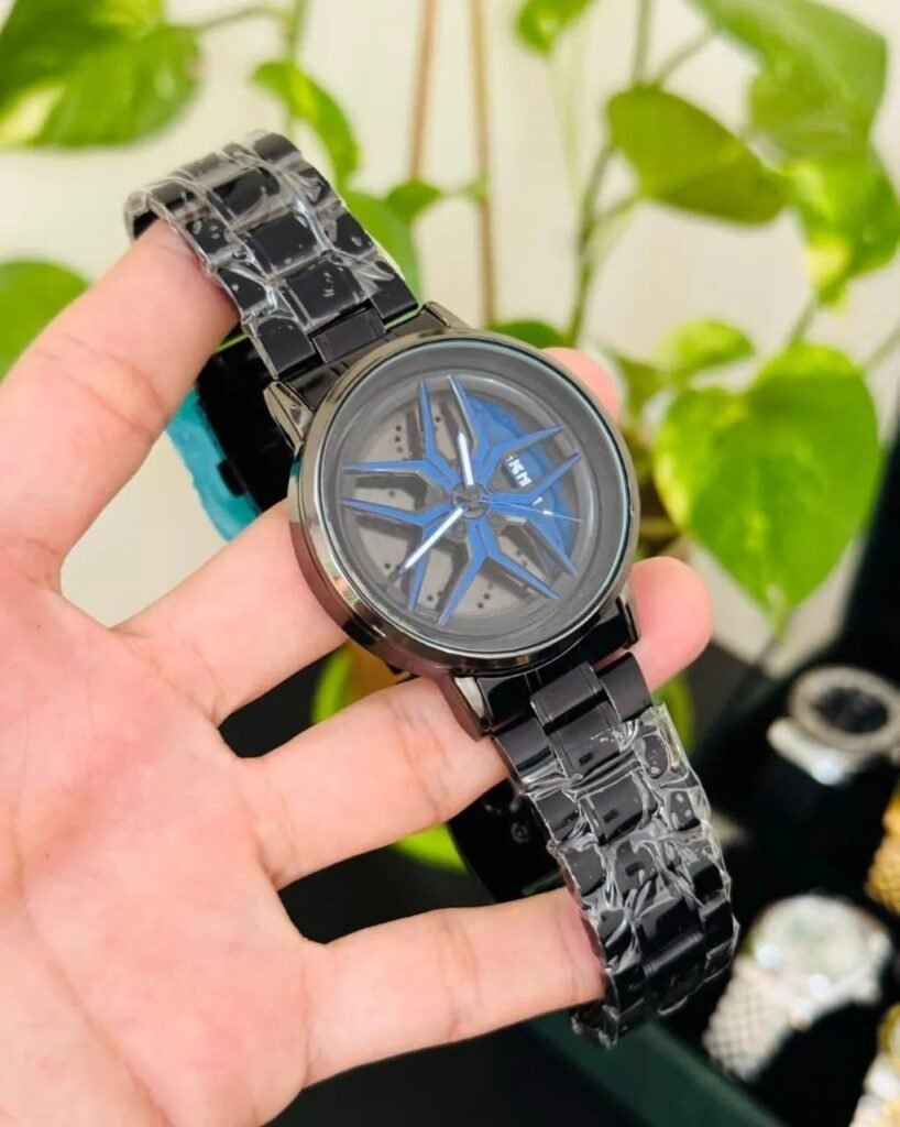 STAINLESS STEEL SPINNING WATCH (BLACK RED) - photo 4