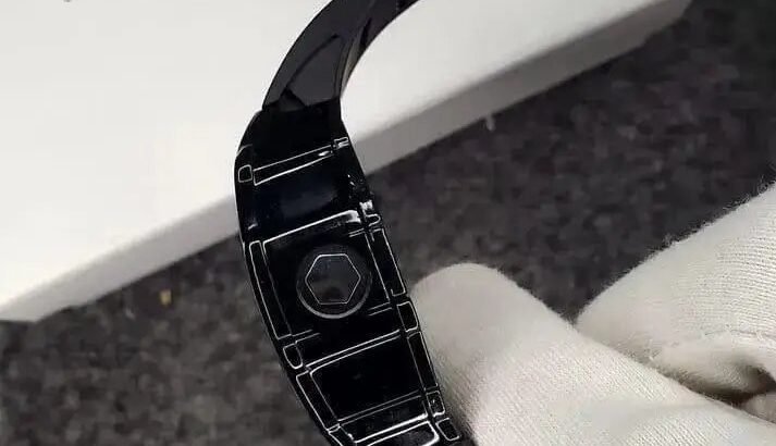 Richard Black Belt Skeleton Watch