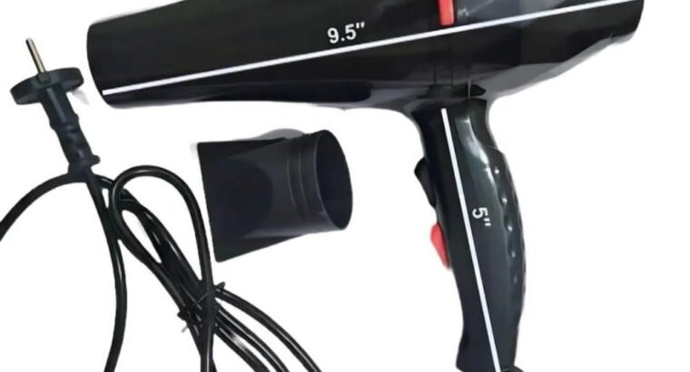 Black Hair Dryer With 3000w & 5- Temperature Control