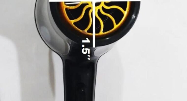 Black Hair Dryer With 3000w & 5- Temperature Control