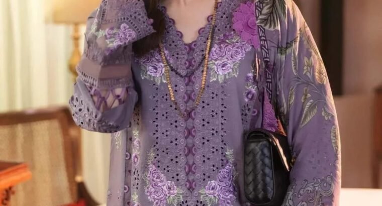 Lilac Embroidered 3- piece Unstitched Su...
