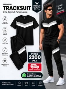 Men’s Black Micro Tracksuit
