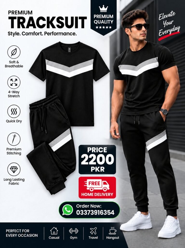 Men’s Black Micro Tracksuit