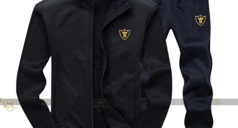 Men’s Fleece Printed zipper Tracksuit