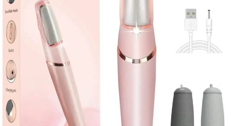 Electric Foot Exfoliator Pink USB Rechargeable ABS