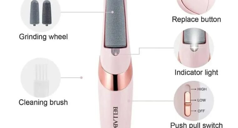 Electric Foot Exfoliator Pink USB Rechargeable ABS