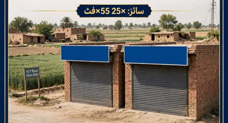 2 shops plot 5 marla