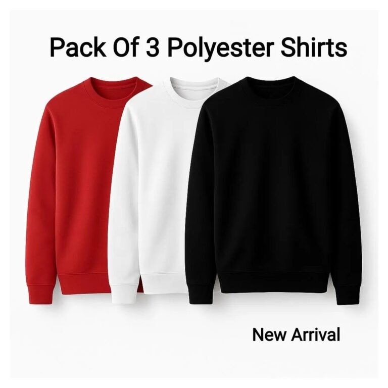 Pack of 3 Sweatshirts – Red White Black – Winter