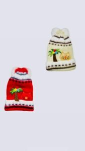 Baby Embroidered Beanies Pack of 2 – Red and White