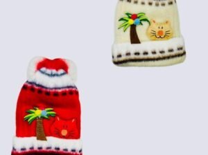 Baby Embroidered Beanies Pack of 2 – Red and White
