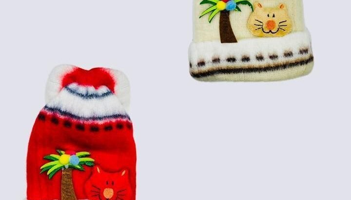 Baby Embroidered Beanies Pack of 2 – Red a...