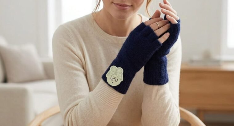 Wool Fingerless Gloves for Winter – Warm &...